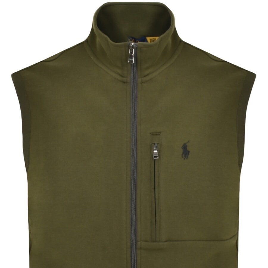 Ralph Lauren Full Zip Gilet Green | Mainline Menswear United